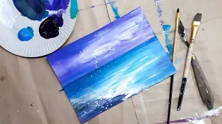 SEA | How to draw | Drawing for beginners | Step by step painting