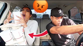 DRIVING SUPER CRAZY WHILE MY ANGRY GIRLFRIEND HOLD ICE COLD WATER *HILARIOUS*@JusBran