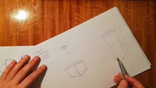 3 Point Perspective Cube Cylinder