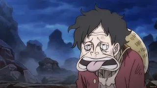 Luffy turns into old man then back to gear 5th (1072)