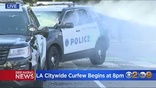 Beverly Hills Police SUVs Set On Fire