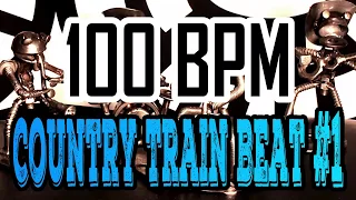 100 BPM - Country Train beat #1 - 4/4 Drum Beat - Drum Track