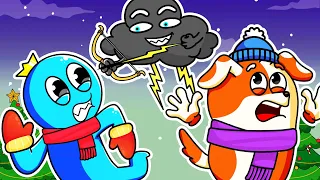 HOO DOO RAINBOW, RAINSTORM ROMP: HOO DOO n BLUE'S Stormy Escapade!? | Hoo Doo Rainbow Animation