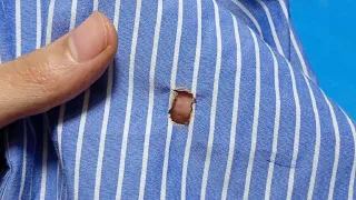 Learn how to fix a hole on your shirt in an amazing way / do it yourself and save your clothes