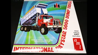 International Paystar 5000 Dump Truck 1/25 Scale Model Plastic Kit Review AMT1381 1381 Round2Models