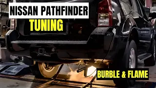 Nissan Pathfinder V8 5.6L Dyno Tuning | Nissan Pathfinder Backfire & Flames | Tuned by Ahmad