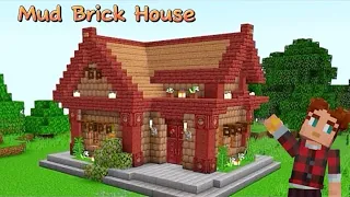 Minecraft tutorial for beginner builders⛏️🪚: How to build a Mud Brick House 🏡