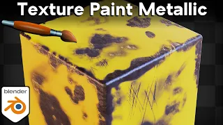 Texture Paint Metallic Maps and Edge Wear (Blender Tutorial)