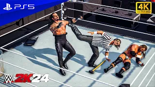 WWE 2K24 - Undertaker vs. Triple H - Shawn Michaels, Special Guest Referee Match | PS5™ [4K60]