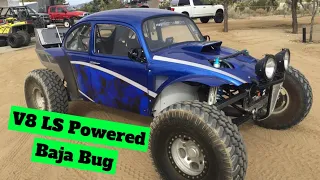 V8 LS Powered Baja bug getting down at the dunes, desert and the streets. The old Pizza Hut bug