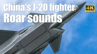 J-20 stealth fighter roar sounds in the sky