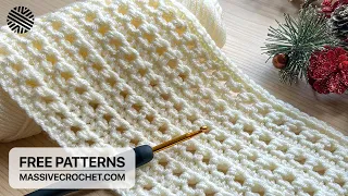 The EASIEST and FASTEST Crochet Pattern for Beginners! ⚡️ 🥰 LOVELY Crochet Stitch for Baby Blanket