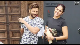 Riteish Deshmukh workouts with his BAIKO Genelia D'Souza for Super Dancer 4 reality show