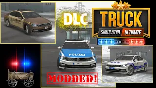 Truck Simulator Ultimate | Полицейское DLC и тележка для трактора | VW Passat меняет профессию.