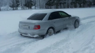 Ауди quattro по снегу