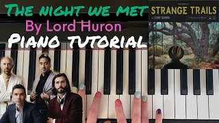 The Night We Met by Lord Huron - Easy Piano Tutorial