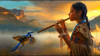 Relax Instantly | Native American Flute Melodies with Peaceful Blue Jay Calls