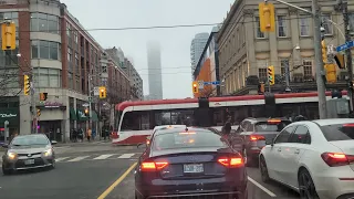 Driving Downtown Toronto Main Streets From Mount Pleasant Rd to Jarvis Street Ontario Canada 4K HD