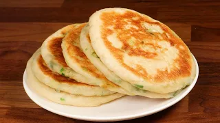 The easiest way to make the tastiest scallion pancakes, so soft and delicious!