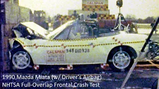 1990-1993 Mazda Miata (NA - Driver's AIrbag)  NHTSA Full-Overlap Frontal Crash Test