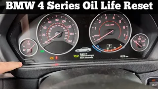 How To Reset Oil Life On 2014 - 2019 BMW 4 Series -  Clear Service Due Light After Oil Change