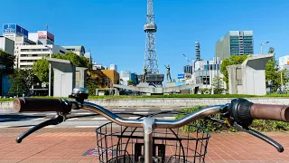 Nagoya Morning Bike Ride Around Sakae  🚴 Japan Cycling Tour - 4K 60fps 名古屋 サイクリング