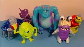 2001 DISNEY'S MONSTERS Inc. SET OF 6 McDONALD'S HAPPY MEAL MOVIE TOY'S ASIA EXCLUSIVE VIDEO REVIEW