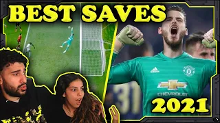 Americans Reacts To BEST GOALIE SAVES In 2021!