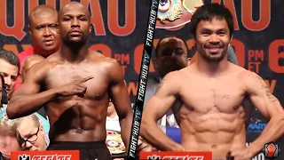 FLOYD MAYWEATHER VS. MANNY PACQUIAO (FULL WEIGH IN & FACE OFF VIDEO)