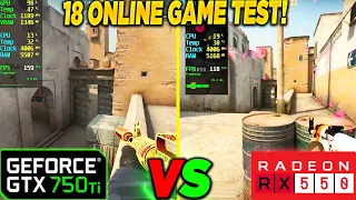 GTX 750 Tİ Vs RX 550 18 Online Game Test