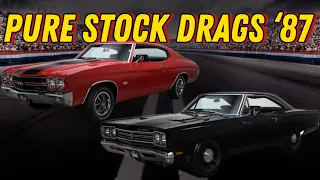 1970 Chevelle SS-454 vs 1969 Road Runner 426 HEMI🚦Pure Stock Drags ‘87