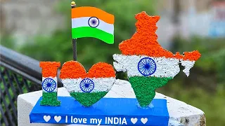 Independence day special craft ideas 2023 / INDIAN Map 3D craft idea / INDIAN flag making easy