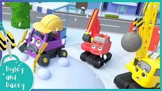 Super Skaters! 🚧 🚜 | Digley and Dazey | Kids Construction Truck Cartoons