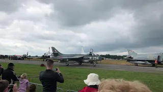 Dutch Hawker Hunter taxiing our for its demo flight