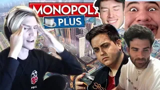 SO LUCKY! - xQc Plays Monopoly Plus with Poke, Hasan, Greek, and Jakenbake! | xQcOW