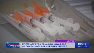Pfizer asks FDA to allow low-dose COVID-19 vaccine to kids