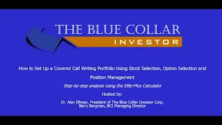 How to set up a covered call writing portfolio using stock selection, option & position management