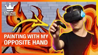 Kingspray Graffiti Online #4 VR Multiplayer: Painting with My Opposite Hand Challenge
