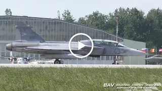 Saab JAS39D /C Gripen - Hungarian Air Force - takeoff at Poznań-Krzesiny Air Base [NTM2018]