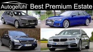 Audi A6 Avant vs BMW 5-Series Touring vs Mercedes E-Class Estate vs Volvo V90 comparison