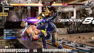 VIVIDHDPCGCLIPS vs BoogeymanBeatz-EPIC Tekken 8 Online KING vs. KING Battle