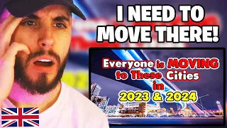 Brit Reacts to 10 Cities EVERYONE is Moving to in America in 2023 & 2024