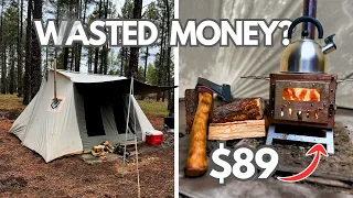 3 Days Eating Only Food I Cook on AMAZONs Cheapest Hot Tent Stove