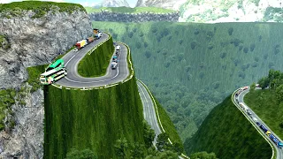 World’s Most Dangerous Roads | Deadliest Roads | Infernal Roads | Double Decker Bus | Scania G7 1800