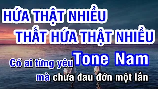 KARAOKE HỨA THẬT NHIỀU THẤT HỨA THẬT NHIỀU - TONE NAM  | #LIVETAISINH | #Unghoangphuc