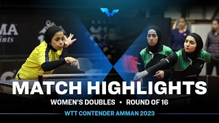 Batool Khader/Zeina Sadaqa vs Taimmaa Abo/Yaman-Sewar Abuyaman | WD R16 | WTT Contender Amman 2023