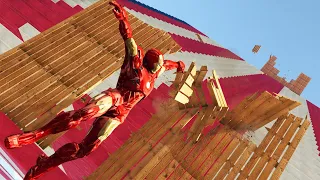 GTA 5 Stunning Ragdolls #76 - (Iron Man - Giant Stairs Fails)