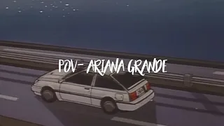 pov by ariana grande but you just fell in love and you’re driving in your car while it’s raining