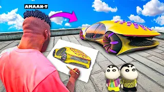 GTA 5 But Whatever SHINCHAN and FRANKLIN Draw Comes To LIFE! | Everything Draw Turns Real