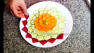 Super salad decoration idea by Neelam ki recipes | Salad Creating In Plate Step By Step